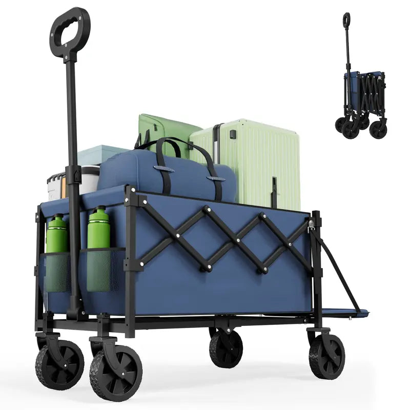 Heavy Duty Collapsible Wagon with Tailgate | 350lbs Capacity Utility Cart